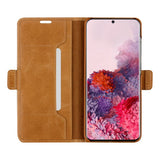 Samsung Galaxy S20 dbramante1928 Copenhagen Slim Genuine Leather Flip Case with Wallet - Tan