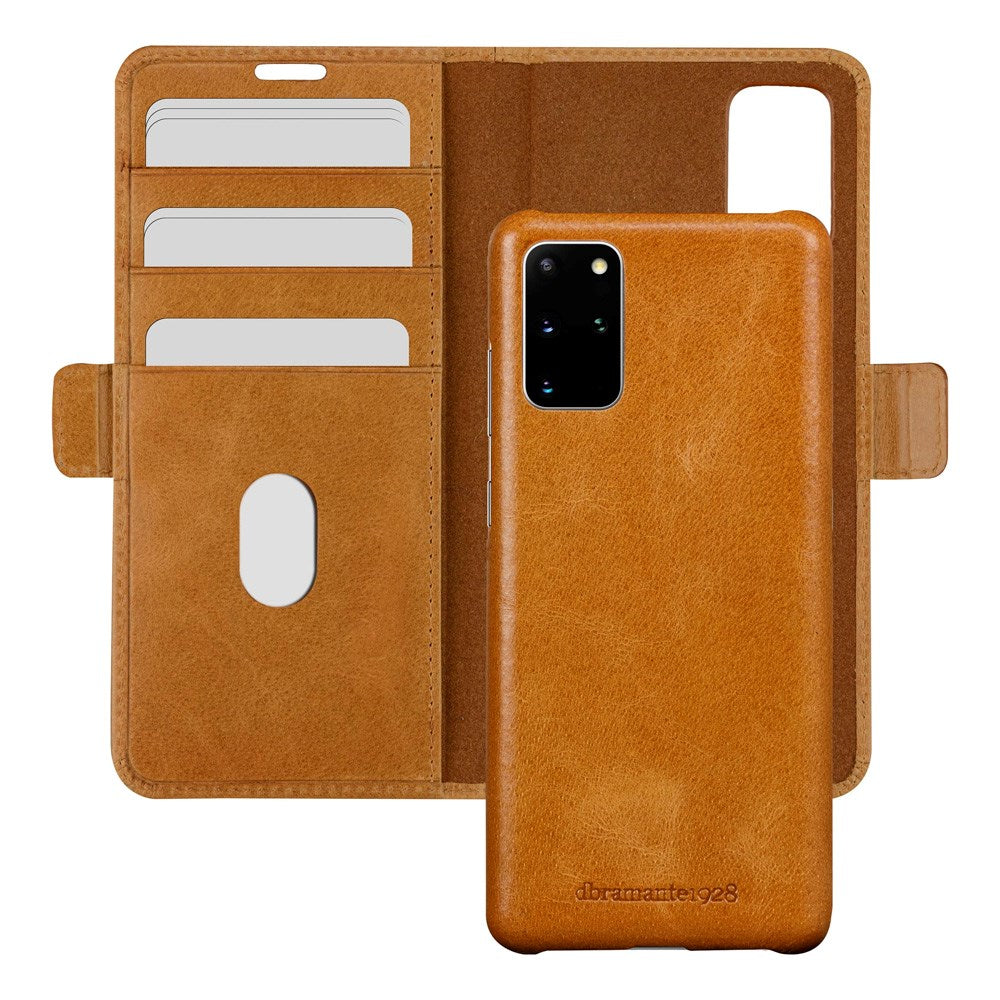 Samsung Galaxy S20+ (Plus) dbramante1928 Lynge 2-in-1 Genuine Leather Flip Case - Tan