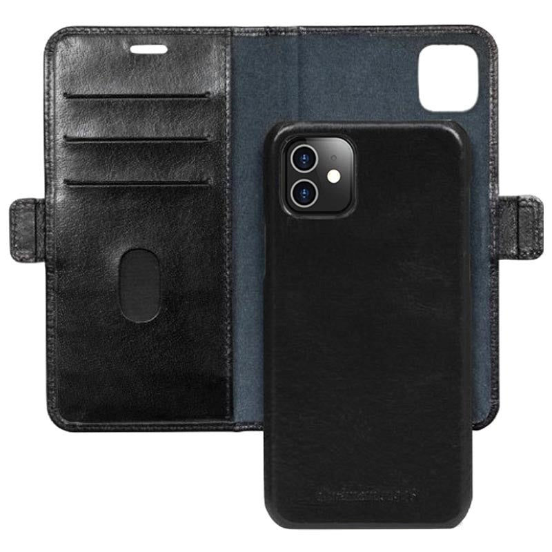 iPhone 12 Mini dbramante1928 Lynge Genuine Leather Magnet Case - Black