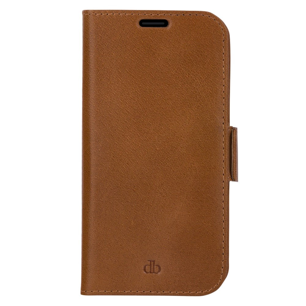 iPhone 13 Mini dbramante1928 Lynge Genuine Leather Magnet Case - Tan