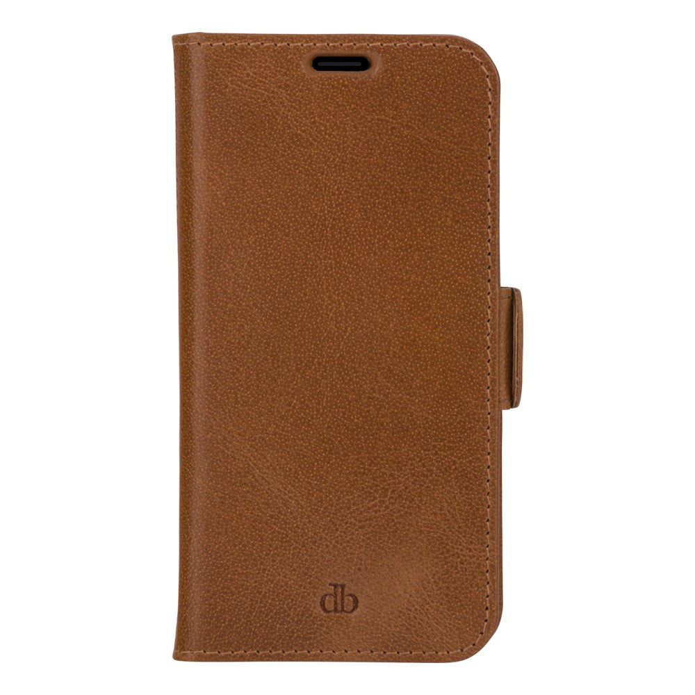 iPhone 13 dbramante1928 Copenhagen Slim Genuine Leather Wallet Case - Tan