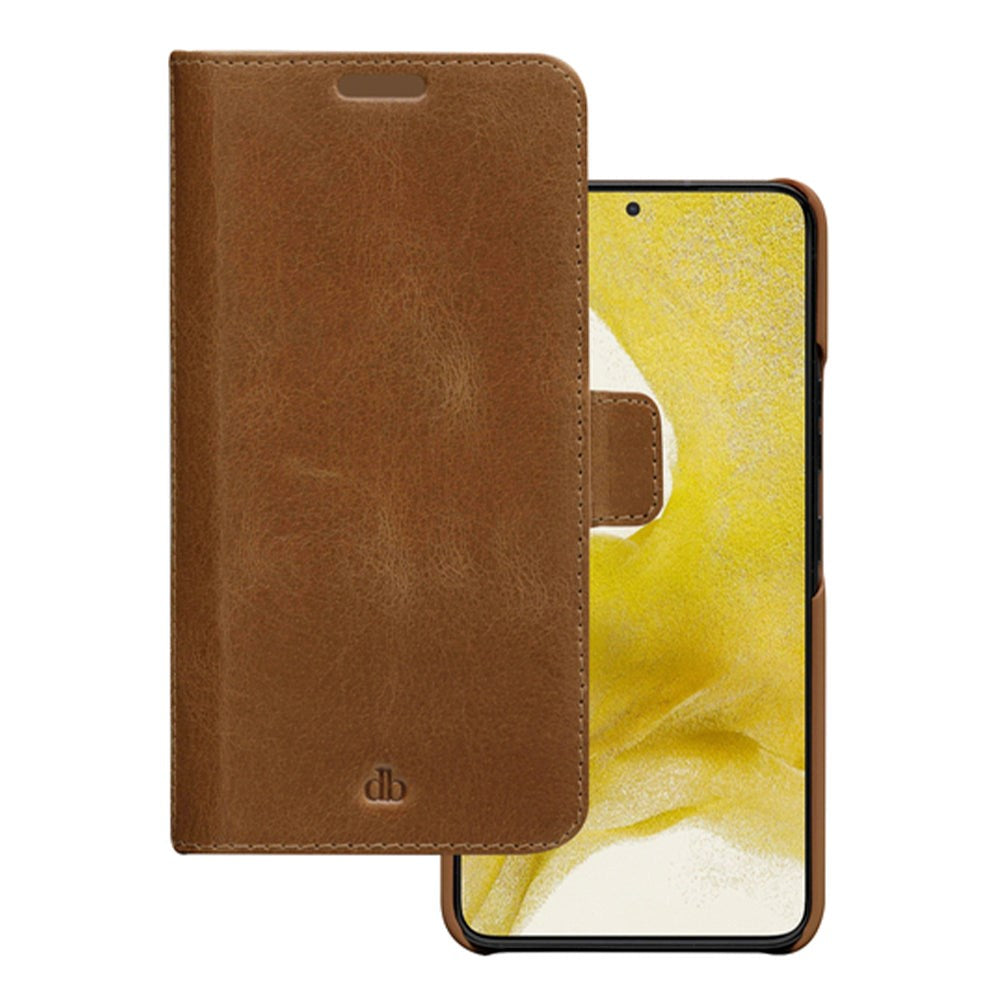 Samsung Galaxy S22 dbramante1928 Lynge Genuine Leather Magnet Case - Tan