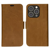 iPhone 14 Pro dbramante1928 Copenhagen Genuine Leather Magnet Flip Case - Tan