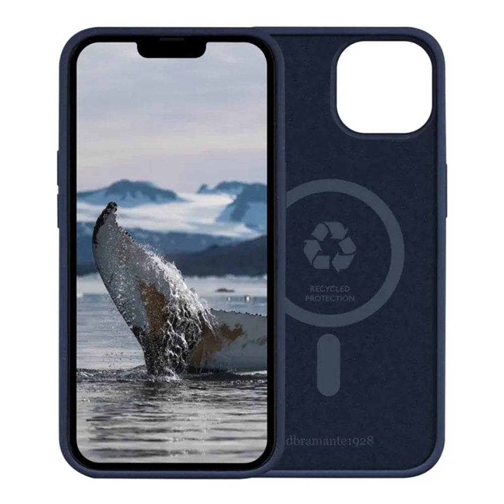 dbramante1928 iPhone 14 Monaco Case - 100% Recycled Plastic - MagSafe Compatible - Pacific Blue