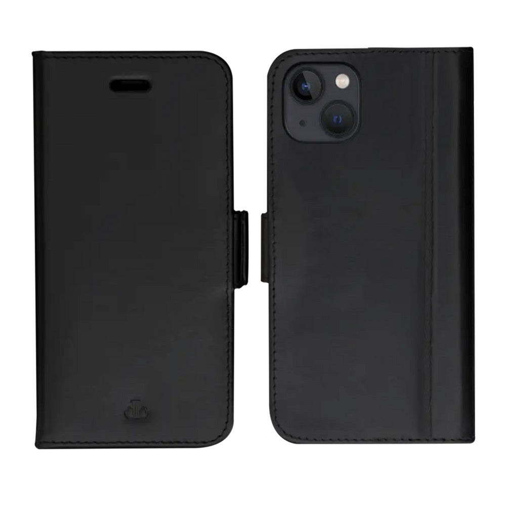 iPhone 13 dbramante1928 Copenhagen Genuine Leather Magnet Flip Case - Black