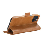 iPhone 13 dbramante1928 Copenhagen Genuine Leather Magnet Flip Case - Tan