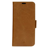 iPhone 13 dbramante1928 Copenhagen Genuine Leather Magnet Flip Case - Tan