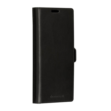 Samsung Galaxy S23 Ultra Lynge Genuine Leather Magnet Flip Case - Black