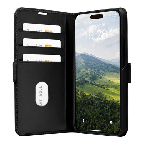 iPhone 15 Pro dbramante1928 Copenhagen Slim Genuine Leather Case w. Wallet - Black