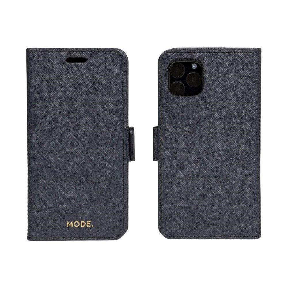 iPhone 11 Pro dbramante1928 New York 2-in-1 Genuine Leather Flip Case - Night Black