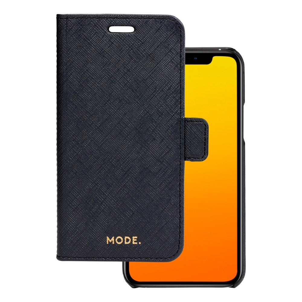 iPhone 11 Pro Max dbramante1928 New York 2-in-1 Genuine Leather Flip Case - Night Black