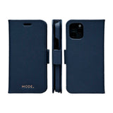 iPhone 12 Mini dbramante1928 New York 2-in-1 Genuine Leather Flip Case - Ocean Blue