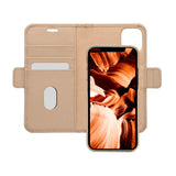 iPhone 12 Mini dbramante1928 New York 2-in-1 Genuine Leather Flip Case - Sahara Sand