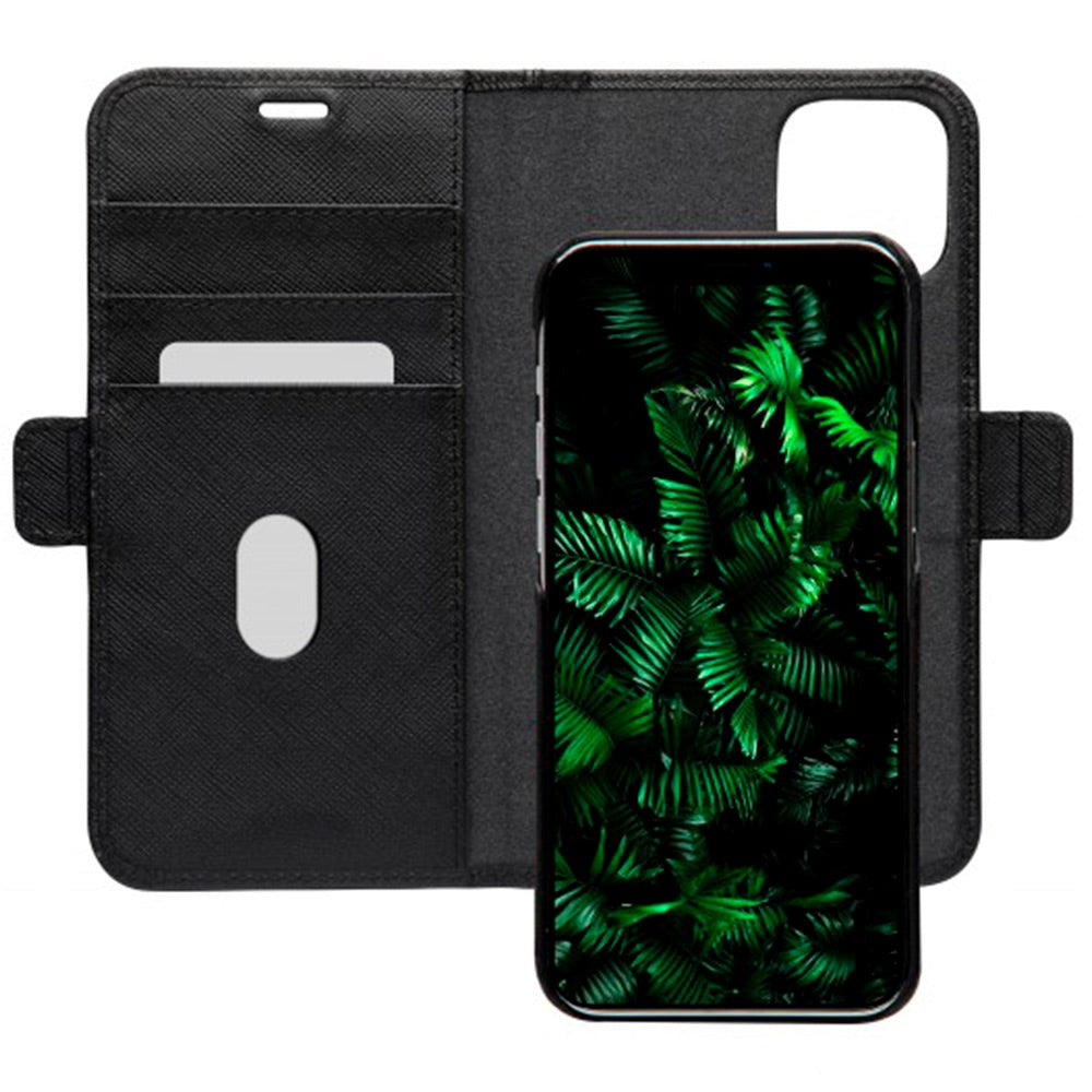 dbramante1928 Mode New York iPhone 12 Pro Max Magnetic Leather Case with Wallet - Night Black