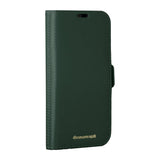 iPhone 15 Pro Max dbramante1928 New York 2-in-1 Genuine Leather Flip Case - Evergreen