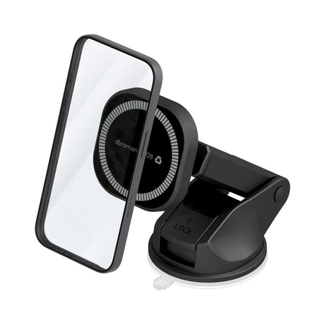 dbramante1928 Magnetic Car Phone Holder - Suction Cup - Black