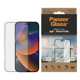 iPhone 14 Pro Max PanzerGlass AntiBacterial Ultra Wide Fit Screen Protector - AntiReflective W. Applicator - Diamond Strength - Black Edge