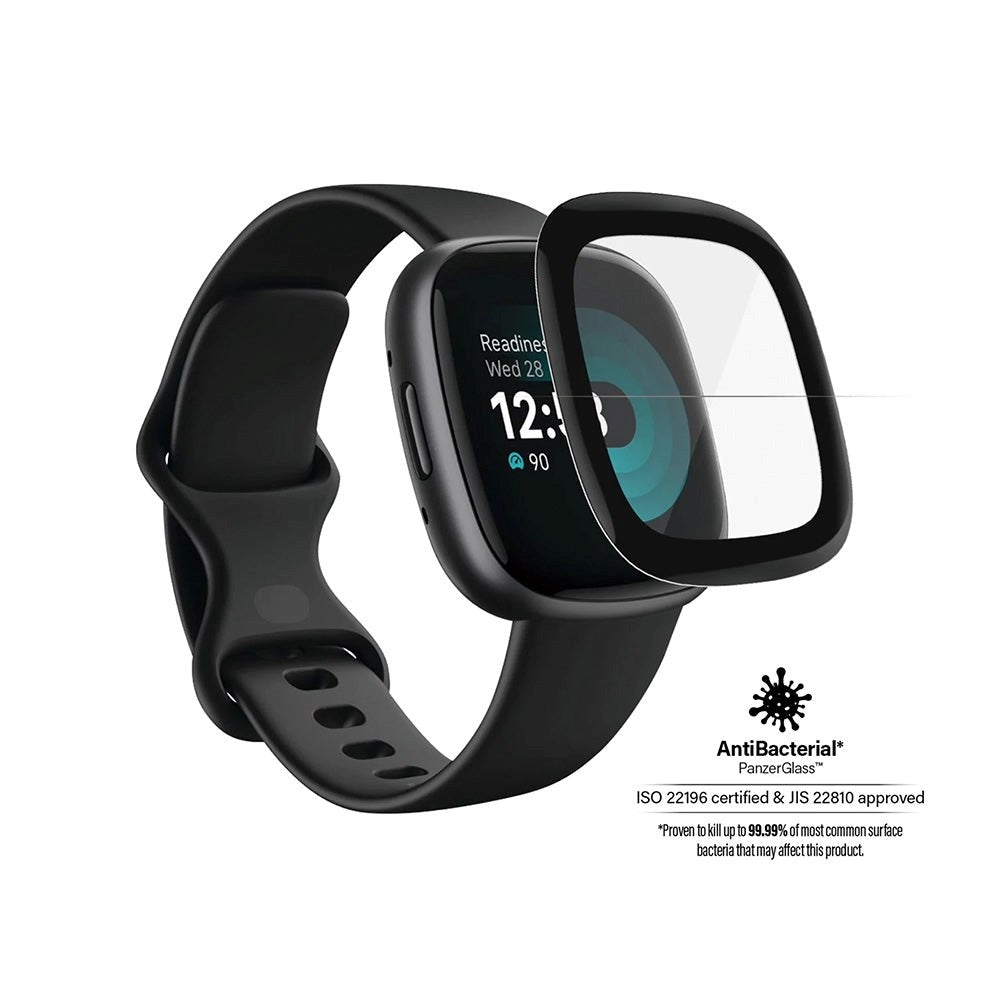 Fitbit Versa 4 / Versa 3 / Sense PanzerGlass Tempered Glass - Black Edge