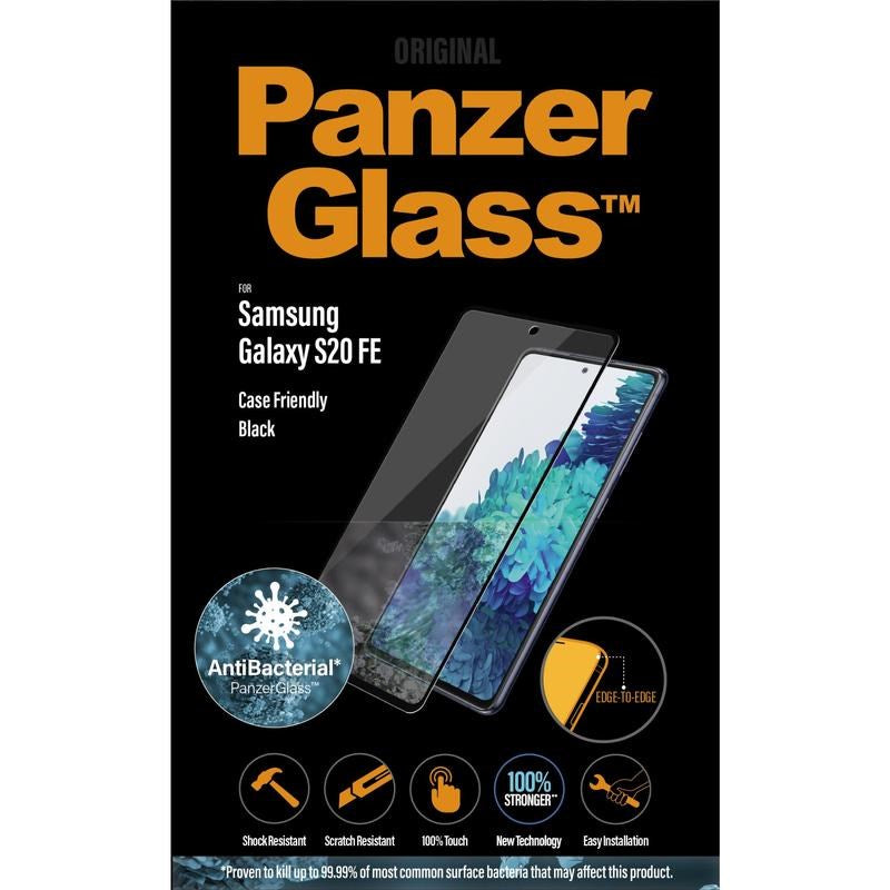 Samsung Galaxy S20 FE / S20 FE (5G) PanzerGlass AntiBacterial Screen Protector - Case Friendly - Black