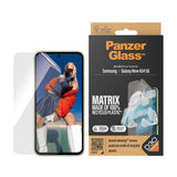 Samsung Galaxy A55 (5G) PanzerGlass Matrix AntiBacterial Ultra Wide Fit Screen Protector- AlignerKit - Platinum Strength - Transparent