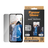 Samsung Galaxy A15 / A15 (5G) PanzerGlass Ultra Wide Fit Re:fresh Screen Protector m. EasyAligner - Privacy - Platinum Strength - Transparent / Black Edge