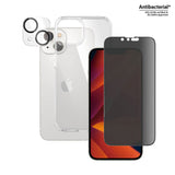 iPhone 14 PanzerGlass 3-in-1 Bundle w. EasyAligner - Privacy Screen Protector (UWF) / Case / Camera Protection - Transparent