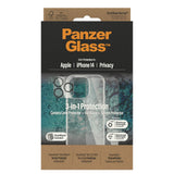 iPhone 14 PanzerGlass 3-in-1 Bundle w. EasyAligner - Privacy Screen Protector (UWF) / Case / Camera Protection - Transparent