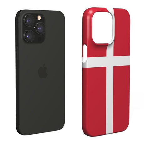 EIDERWOOD iPhone 14 Pro Hard Plastic Cover - Denmark's Flag