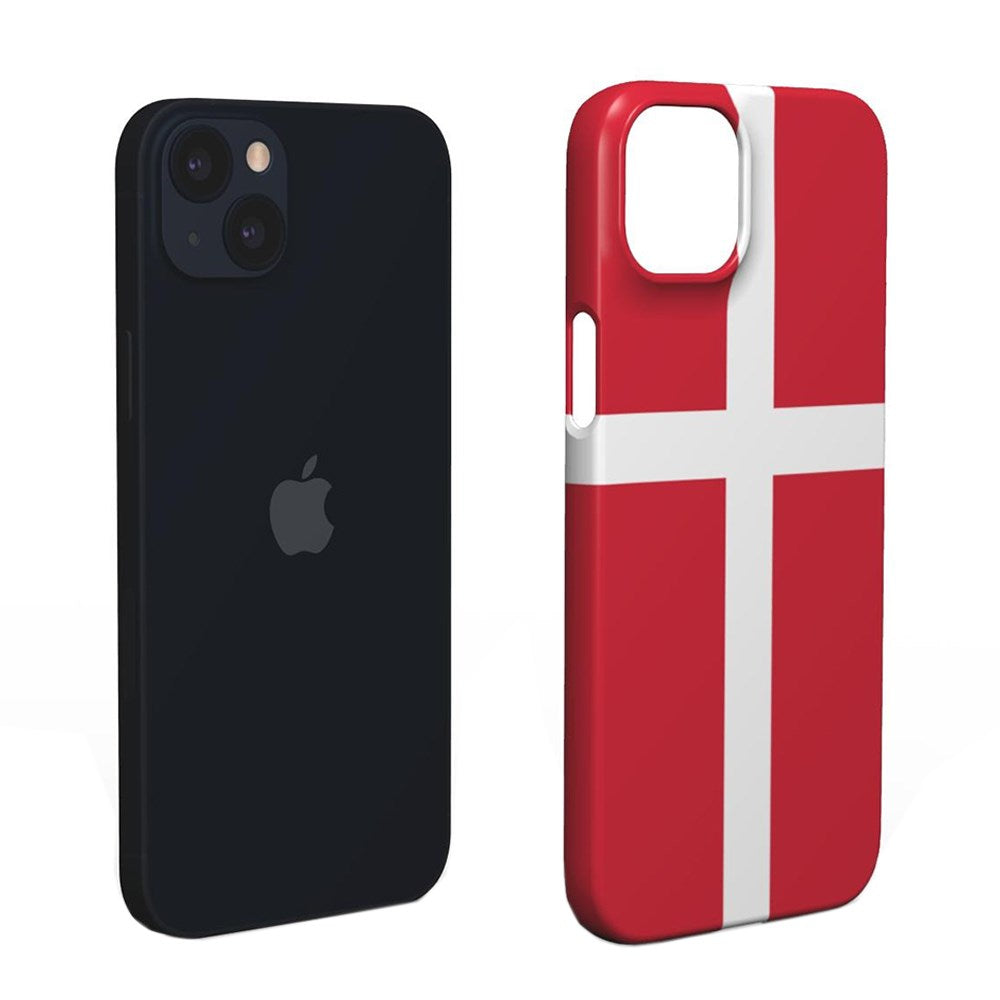 EIDERWOOD iPhone 13 Hard Plastic Cover - Denmark's Flag