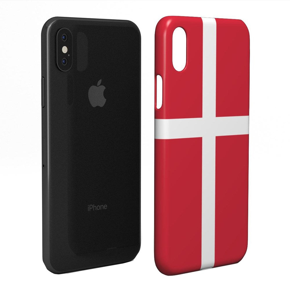 EIDERWOOD iPhone X /Xs Hard Plastic Cover - Denmark's Flag