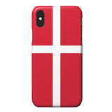 EIDERWOOD iPhone X /Xs Hard Plastic Cover - Denmark's Flag