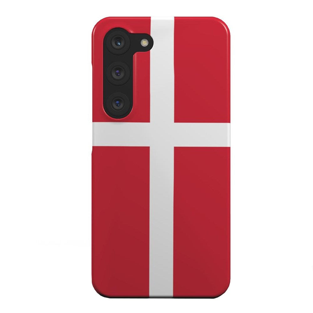 EIDERWOOD Samsung Galaxy S22 Hard Plastic Cover - Denmark's Flag