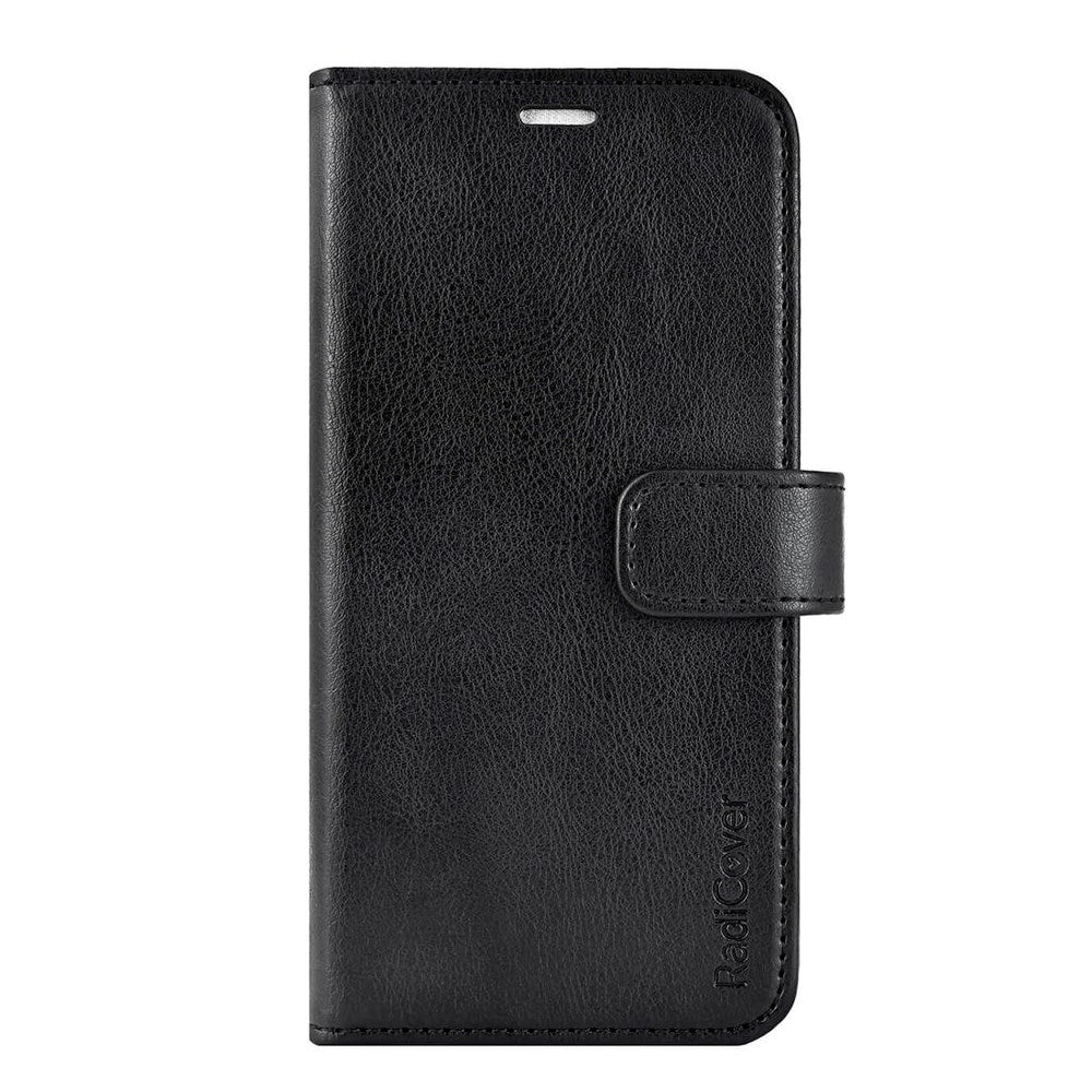 RadiCover iPhone 16 Anti Radiation Vegan Leather Flip Case with Wallet - MagSafe Compatible - Black