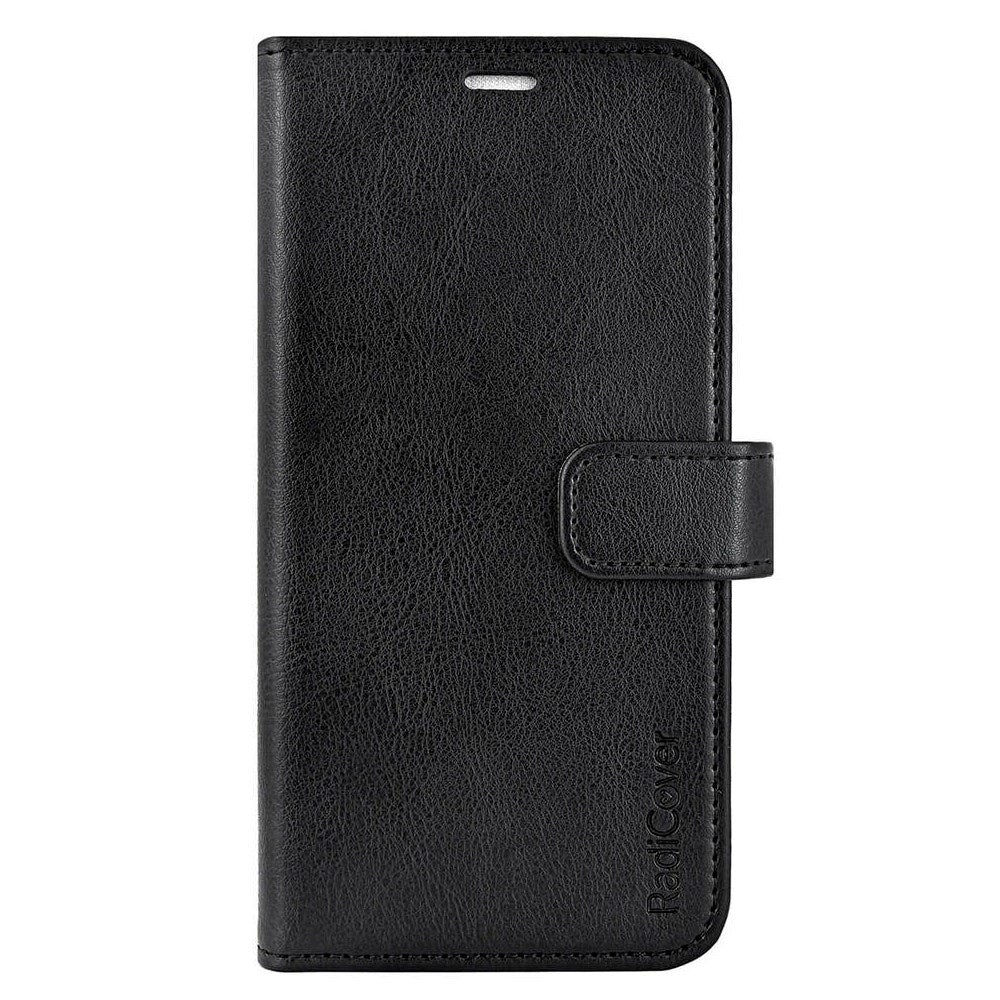 RadiCover iPhone 16 Pro Anti Radiation Vegan Leather Flip Case with Wallet - MagSafe Compatible - Black