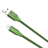 GreyLime Braided USB-A to Lightning Cable 2 m - Green