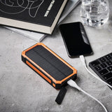 Lippa Solar Cell PowerBank 20,000 mAh 20W 3 x USB-A & 1 x USB-C- Black / Orange