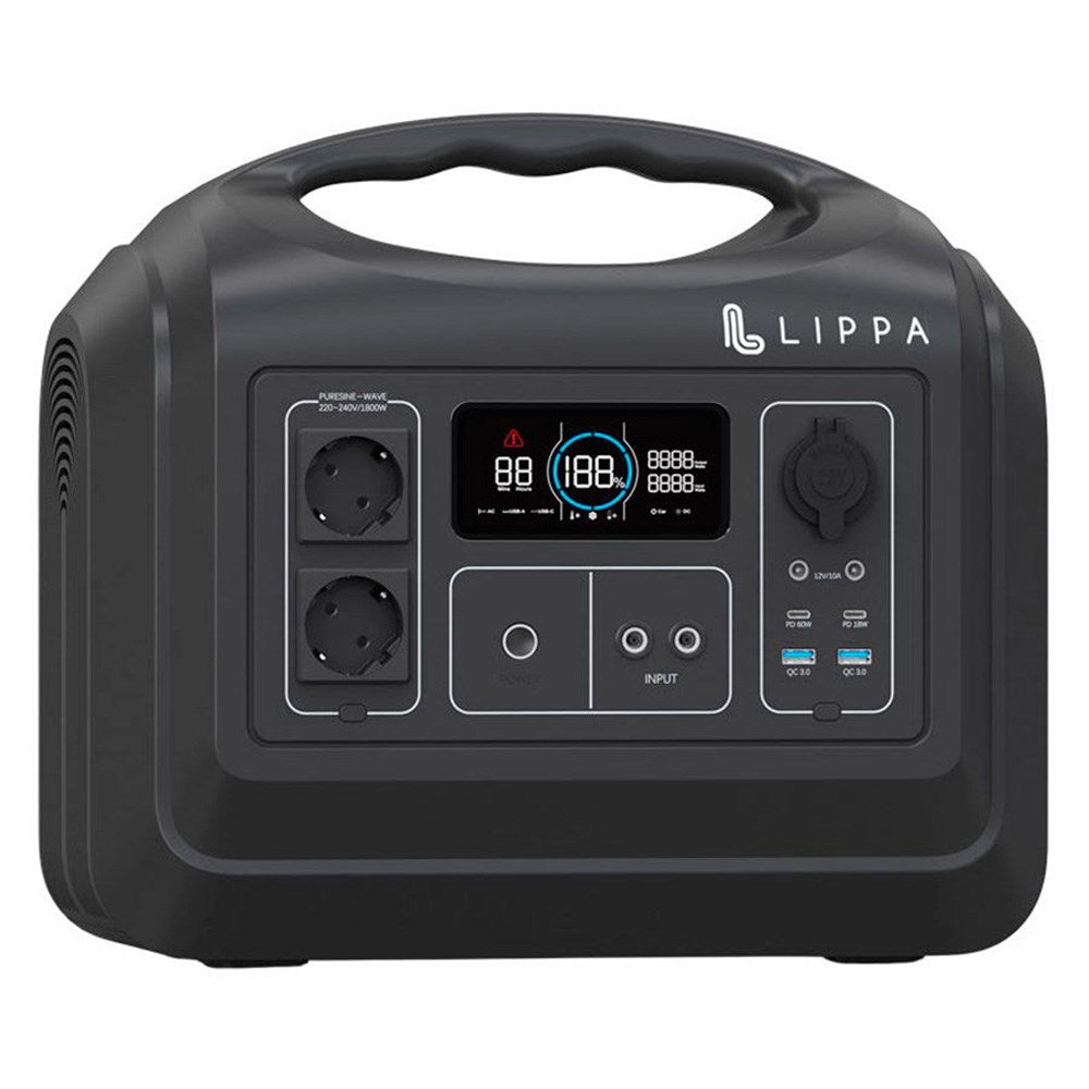 Lippa 1488WH Portable Power Station - Black