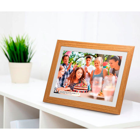 Lippa 10" Smart WiFi Frameo Photo Frame (28.8 x 21 cm) - Wood colored