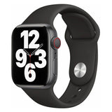 Apple Watch (42/44/SE/45/46/49mm) Lippa Silicone Watch Strap - Black