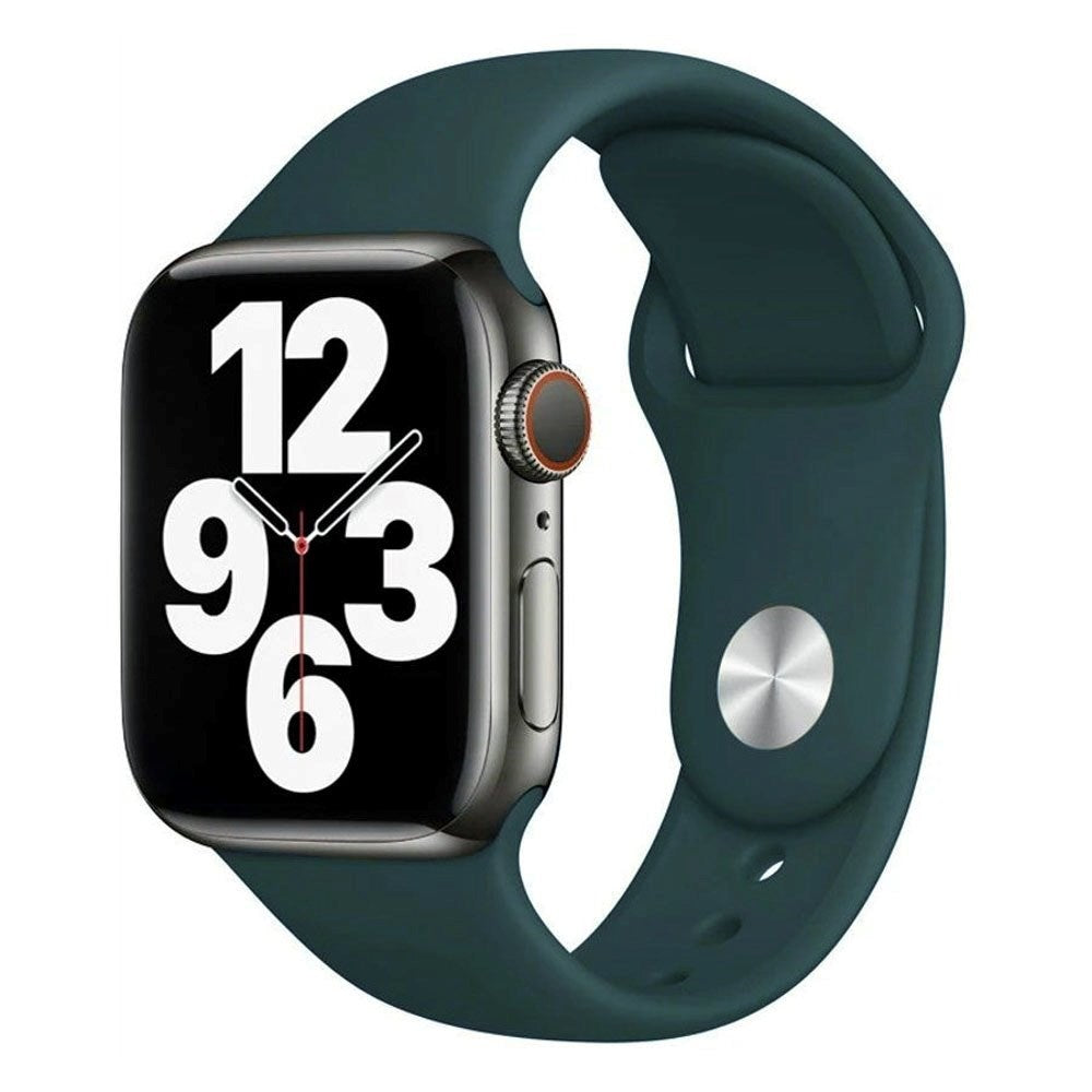 Apple Watch (42/44/SE/45/46/49mm) Lippa Silicone Watch Strap - Dark Green