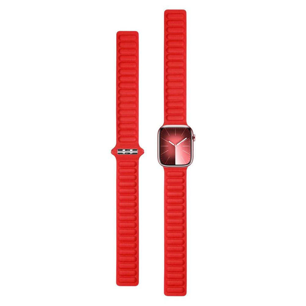 Lippa Apple Watch (38/40/SE/41/42mm) Magnetic Leather Strap - Red