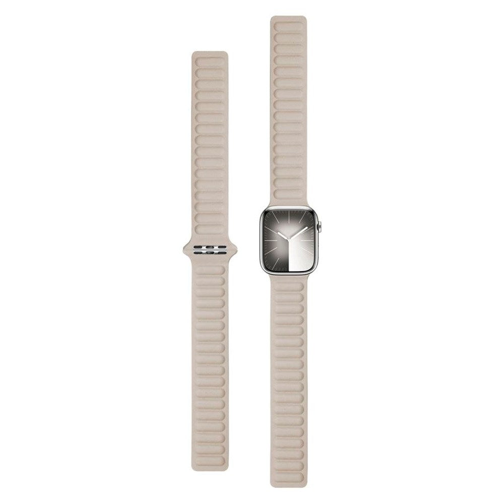 Lippa Apple Watch (38/40/SE/41/42mm) Magnetic Leather Strap - Beige