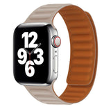 Lippa Apple Watch (38/40/SE/41/42mm) Magnetic Leather Strap - Beige