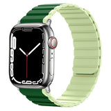 Lippa Apple Watch (38/40/SE/41/42mm) Magnetic Silicone Multi Strap - Dark Green / Light Green