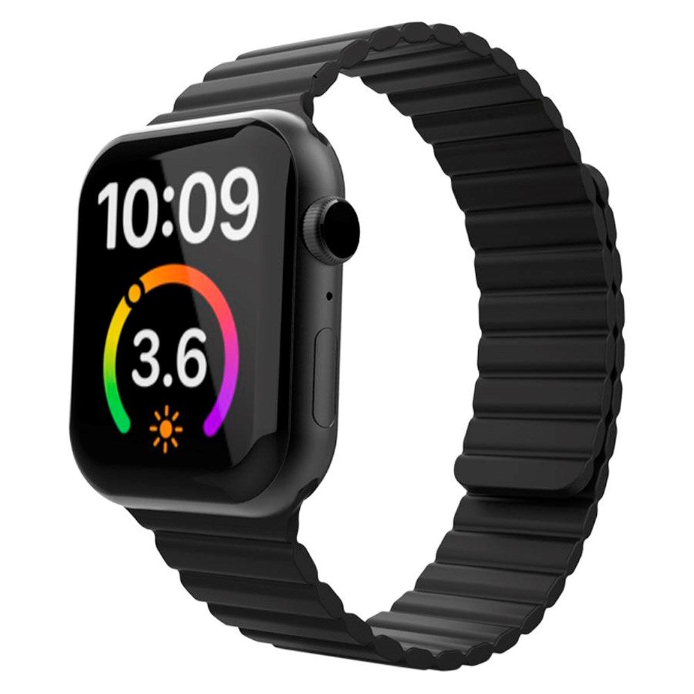 Lippa Apple Watch (38/40/SE/41/42mm) Magnetic Silicone Strap - Black