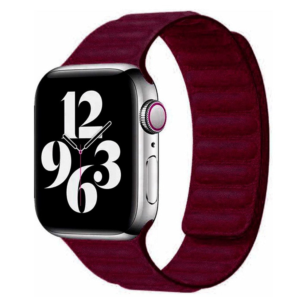 Apple Watch (42/44/SE/45/46/49mm) Magnetic Lippa Finewoven Strap - Wine Red