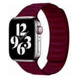 Apple Watch (42/44/SE/45/46/49mm) Magnetic Lippa Finewoven Strap - Wine Red