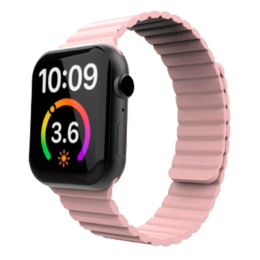 Lippa Apple Watch (42/44/SE/45/46/49mm) Magnetic Silicone Strap - Pink