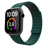 Lippa Apple Watch (42/44/SE/45/46/49mm) Magnetic Silicone Strap - Dark Green