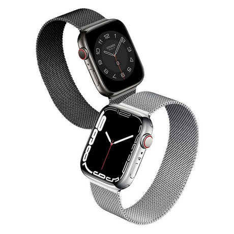 Lippa Apple Watch (42/44/SE/45/46/49mm) Magnetic Stainless Steel Strap - Black